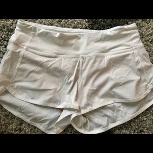Lululemon speed shorts white size 4